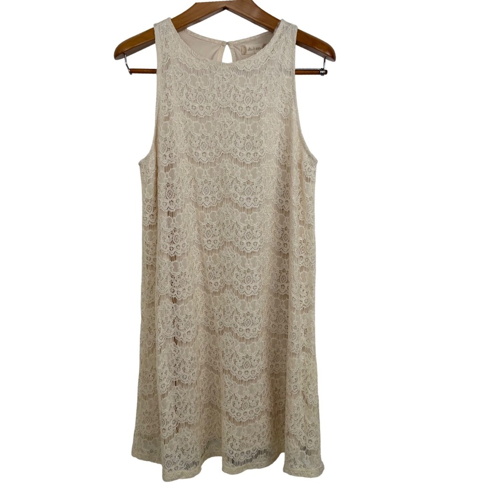 Altar'd State L Cream Lace Sleeveless Shift Dress Boho Weddingโ Guest Bridal